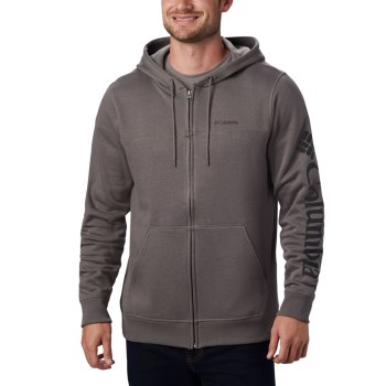 Columbia Jas Heren, Logo Full Zip Fleece Big Grijs Zwart, 47DKQZJGF